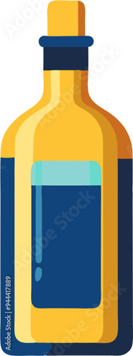 Vector Illustration of Colorful Bottle Ideal for Packaging Design and Beverage Branding