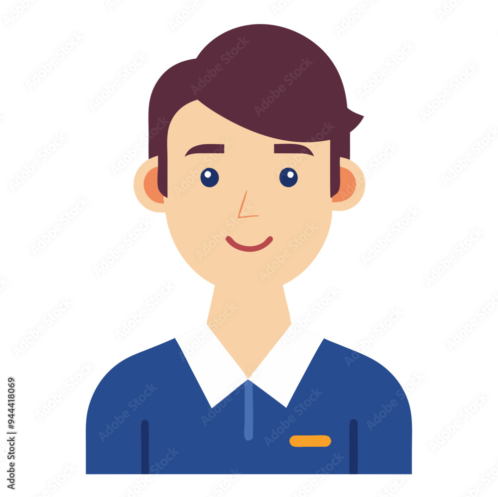 Professional Employee Avatar Illustration Smiling Young Man Business Office Friendly Vector Design Professional Employee Avatar Illustration Smiling Young Man Business Office Friendly Vector Design