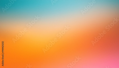 abstract orange cyan pink gradient grainy background with colorful noise texture for summer banner design