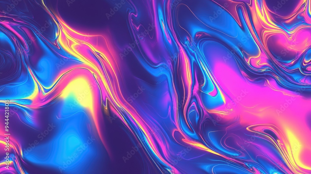 Obraz premium Neon abstract patterns with energy