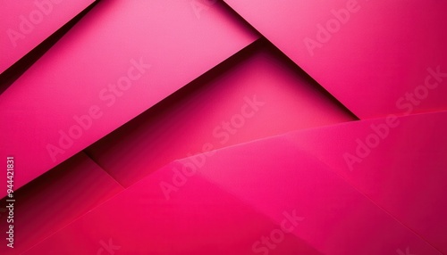 Bright pink abstract shapes layered together creating a vibrant and dynamic visual composition that energizes the space photo