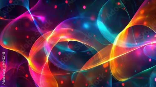 Neon abstract patterns with energy