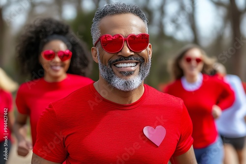 World Heart Day events focusing on cardiovascular wellness, captured in a photo of people participating in a heart health walk