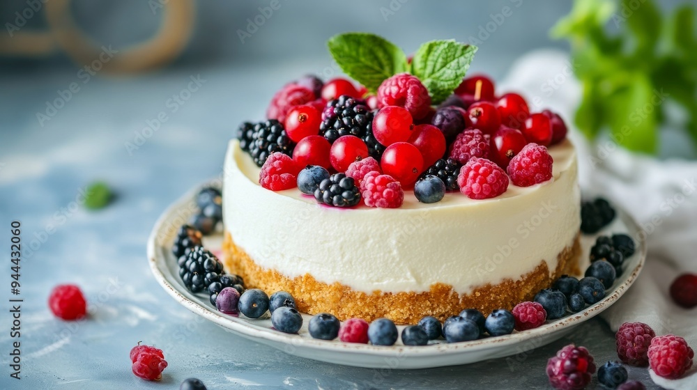 Vanilla cheesecake with berries Vanilla cheesecake with berries