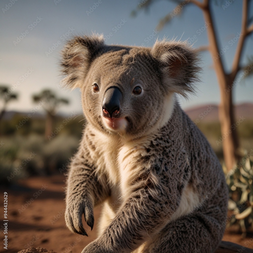 Fototapeta premium Cute Safari Koala Bear Marsupial wildlife Animal 