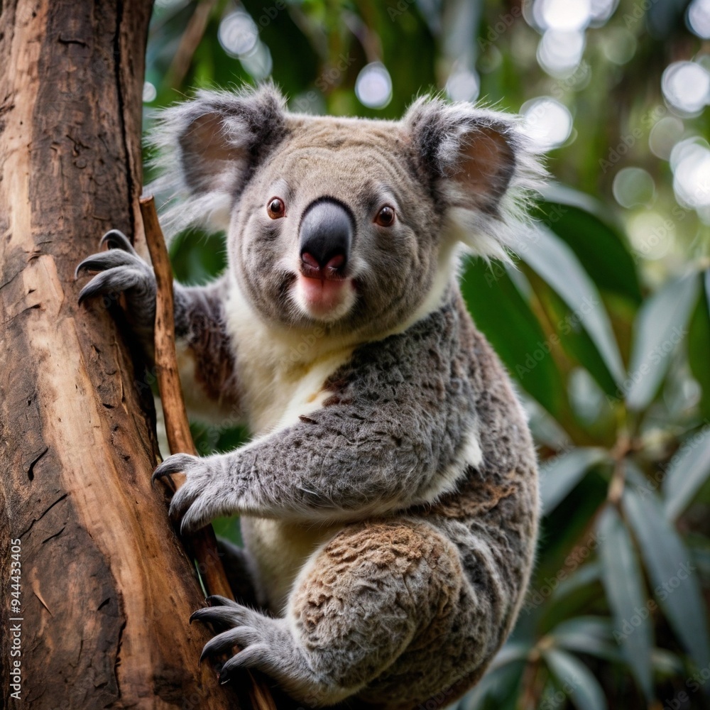 Obraz premium Cute Tree Koala Bear Marsupial wildlife Animal 