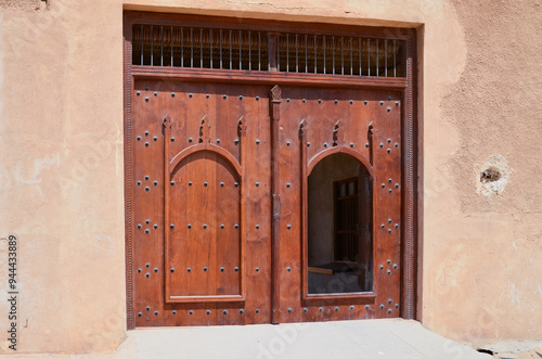 Main gate of Al Zubarah fort in Qatar photo