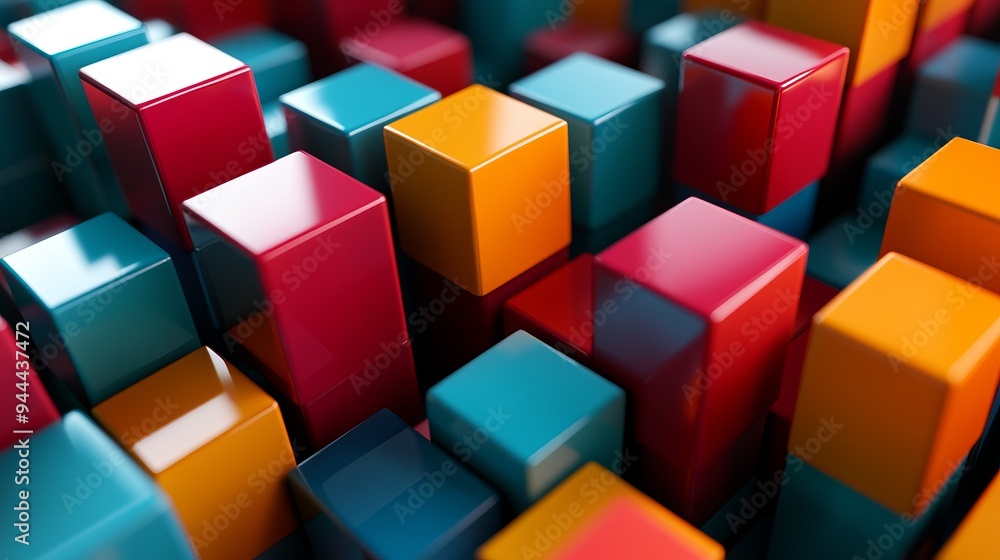 a computer generated image of a bunch of cubes a computer generated image of a bunch of cubes