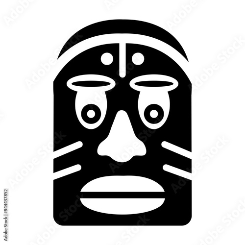 Glyph icon of ancestral idol mask 