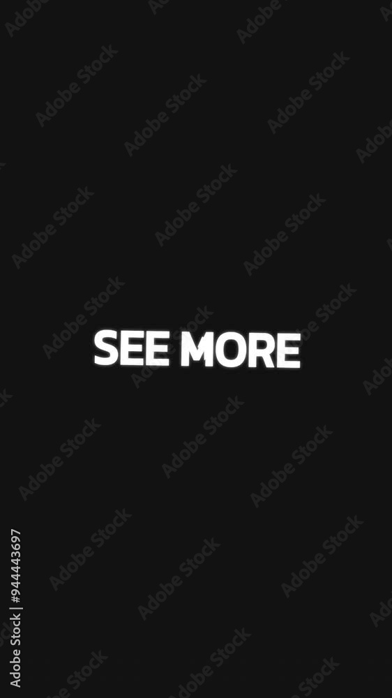 Background of See More phrase in white with circular mask, zoom in/out animation. Background of See More phrase in white with circular mask, zoom in/out animation.