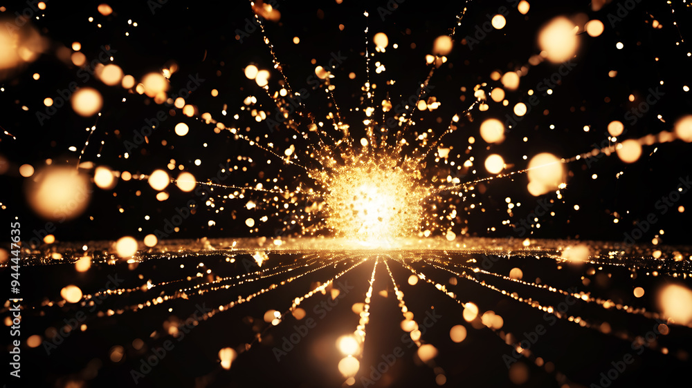 A cluster of digital particles forming a 3D scatter plot against a black background A cluster of digital particles forming a 3D scatter plot against a black background