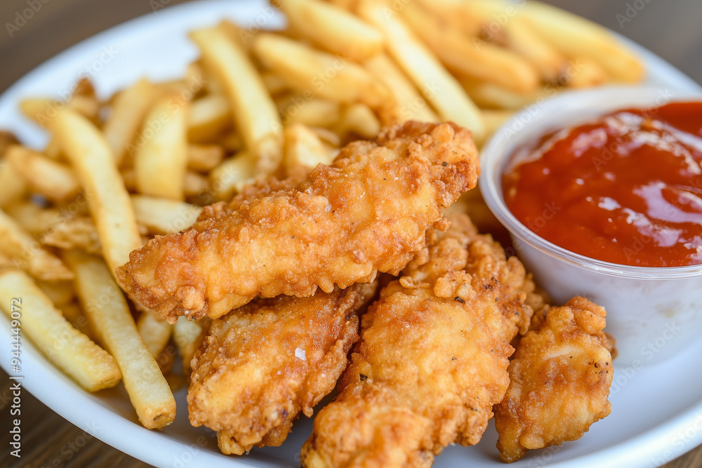 Chicken Strips served with French Fries Chicken Strips served with French Fries