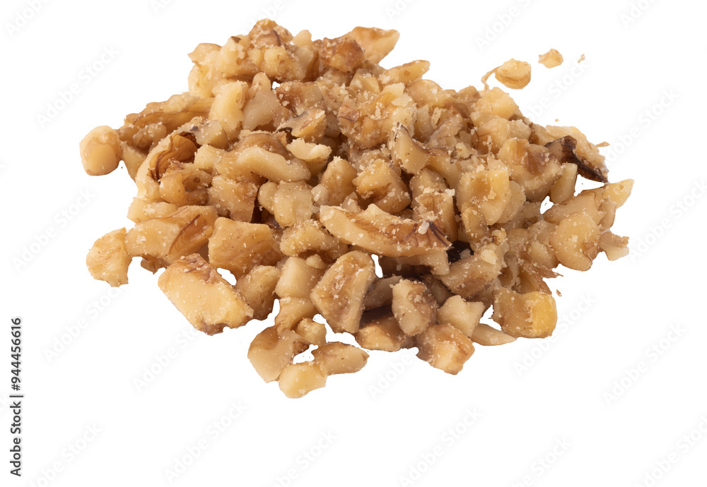 pile of chopped walnuts isolated for topping ingredient pile of chopped walnuts isolated for topping ingredient