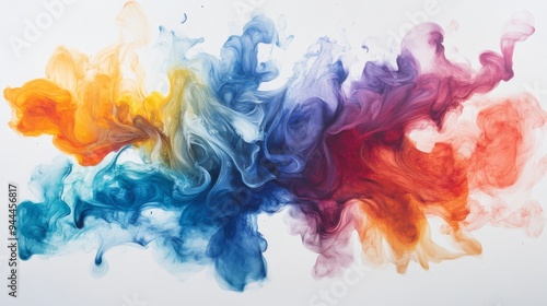 Abstract Colorful Smoke Explosion