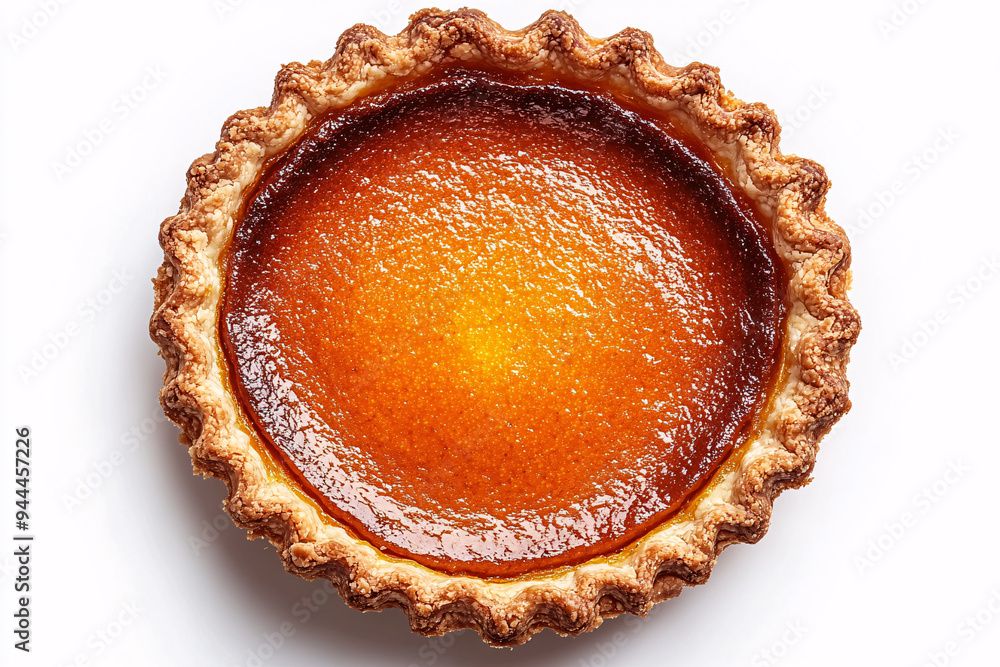 Pumpkin pie isolated on white background, thanksgiving dessert, top view. Pumpkin pie isolated on white background, thanksgiving dessert, top view.