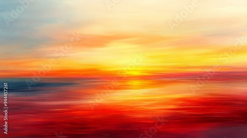 Abstract Sunset Painting