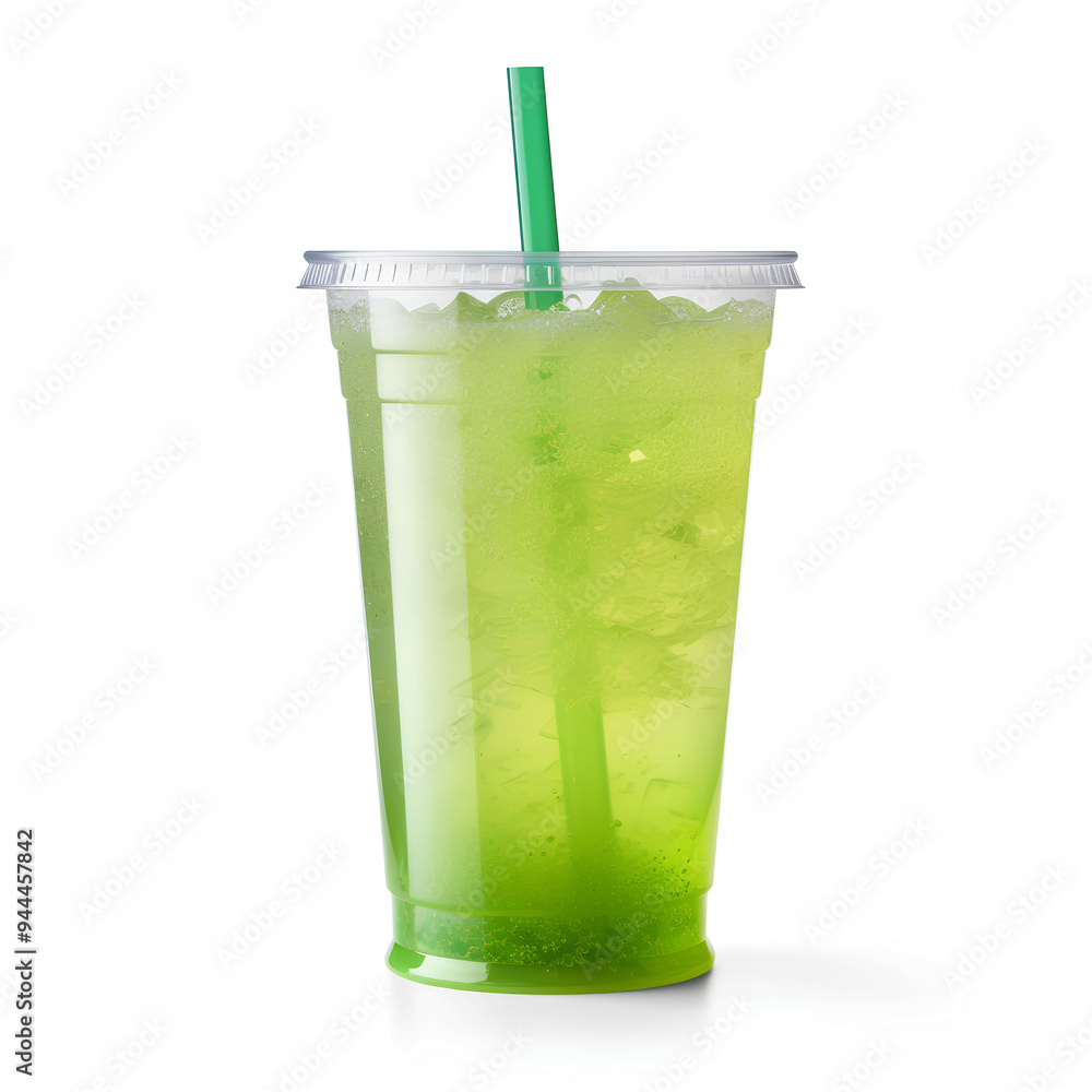 green cocktail isolated on white green cocktail isolated on white