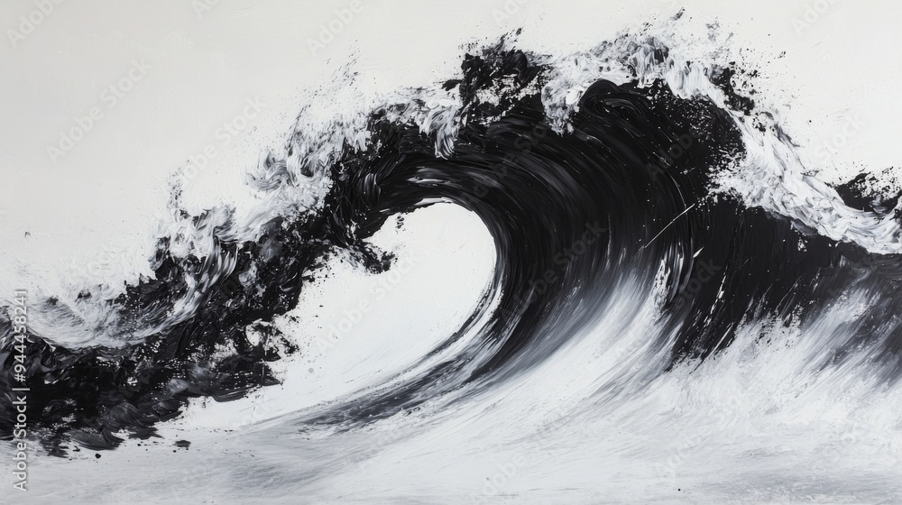 Obraz premium Abstract Ocean Wave Art