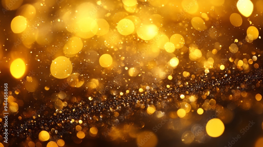 Golden Bokeh Lights Background Golden Bokeh Lights Background