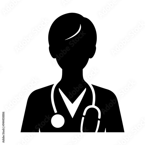 Medical assistant vector icon on white background, hospital nurse icon, doctor vector icon, medical care icon