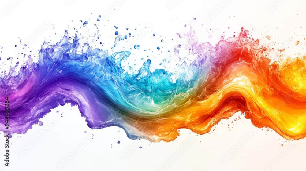 Colorful Abstract Wave Art Colorful Abstract Wave Art