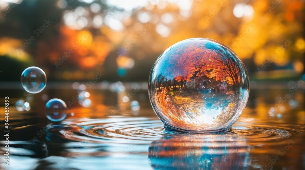 Autumn Reflections in Water Orb Autumn Reflections in Water Orb