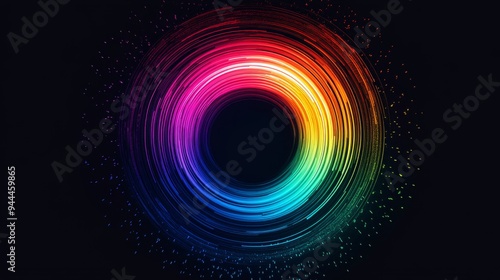 Colorful Circular Light Spectrum