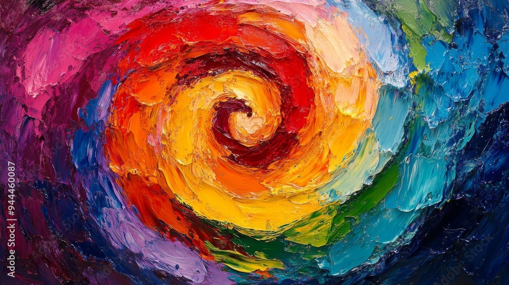Colorful Abstract Oil Painting Colorful Abstract Oil Painting