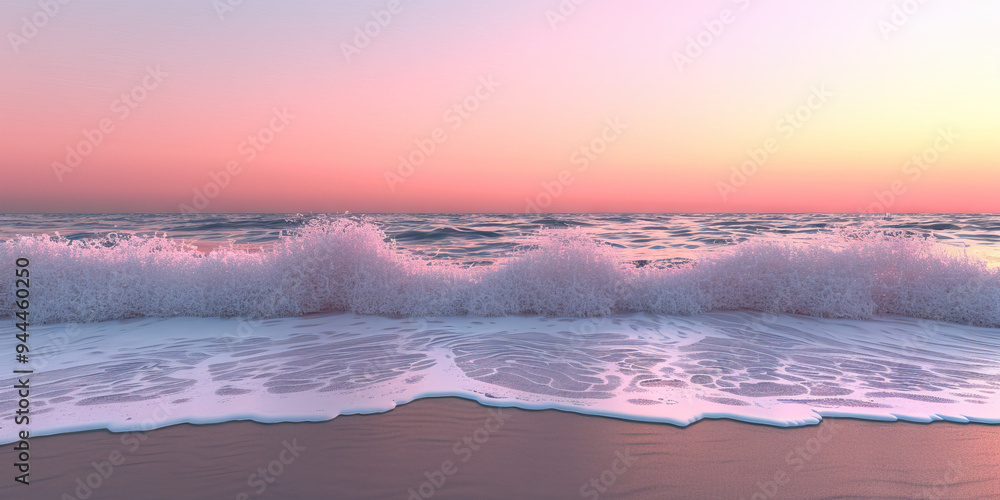 A serene seascape at twilight, with gentle waves lapping at the shore as the sky transforms into hues of pink and orange. A serene seascape at twilight, with gentle waves lapping at the shore as the sky transforms into hues of pink and orange.