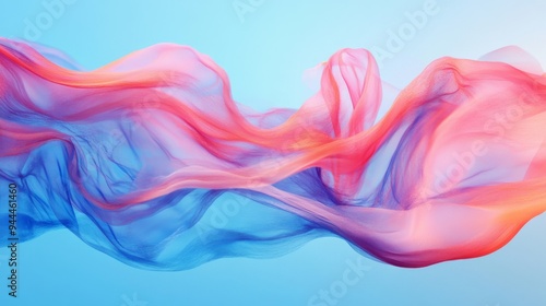 Colorful Abstract Flowing Ribbons of Light: abstract