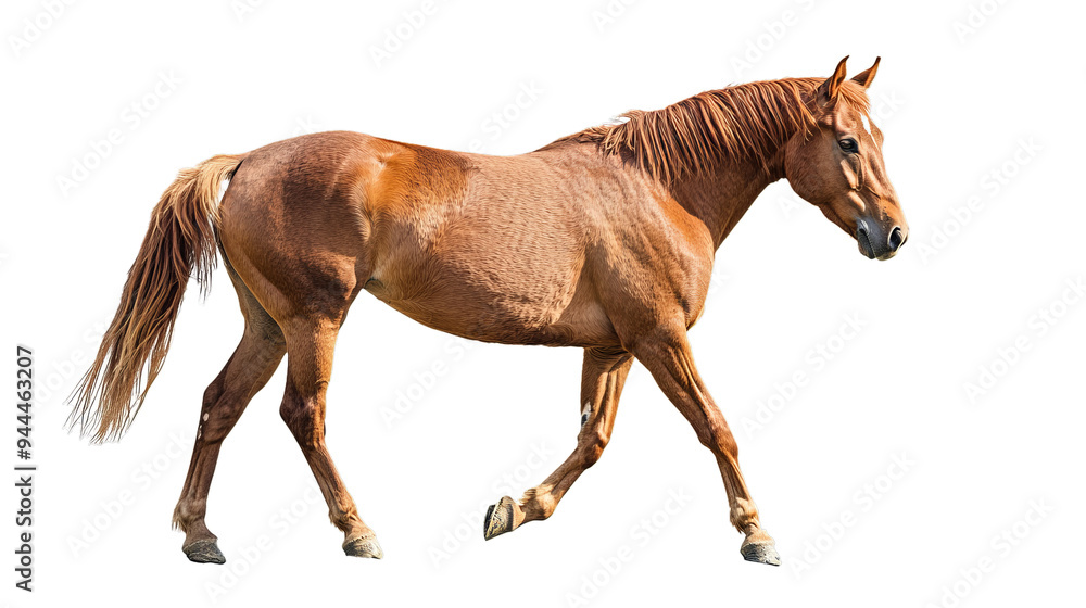 Obraz premium horse standing high on transparency background PNG