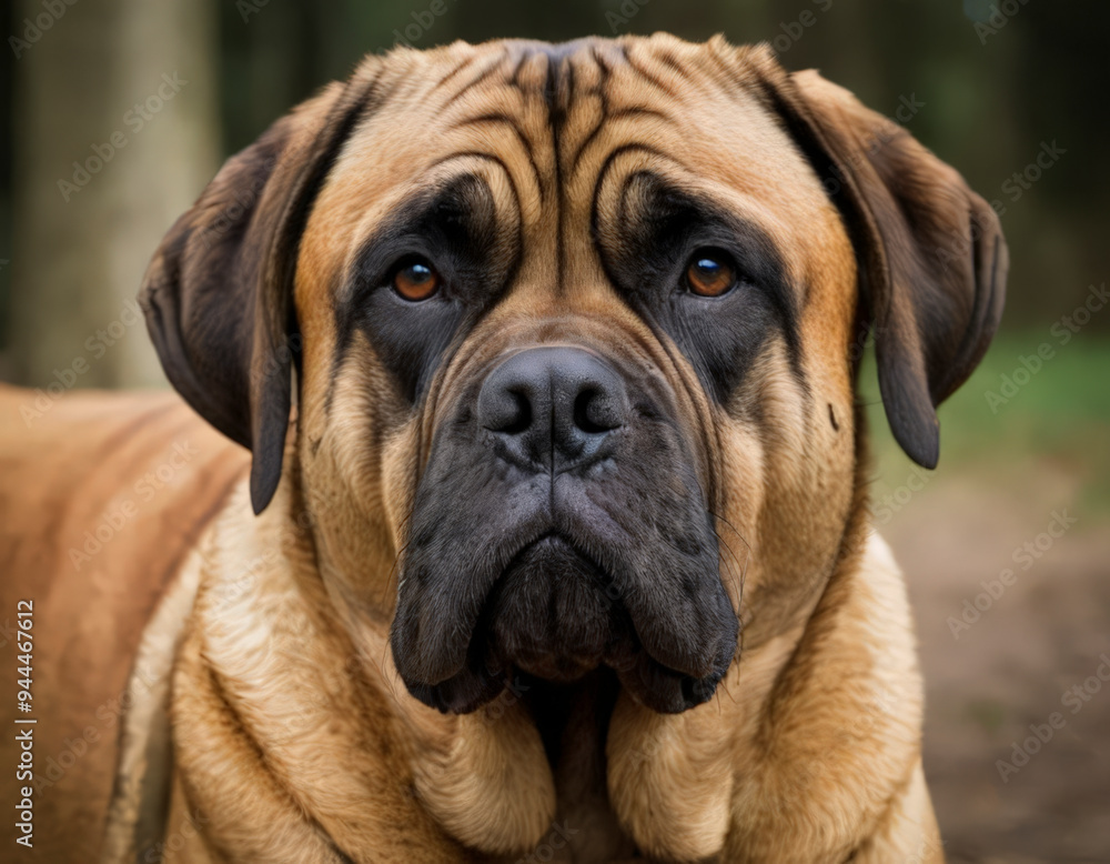 The Mastiff is a large, powerful, and gentle giant dog breed known for its loyalty, calm demeanor, and courageous nature The Mastiff is a large, powerful, and gentle giant dog breed known for its loyalty, calm demeanor, and courageous nature