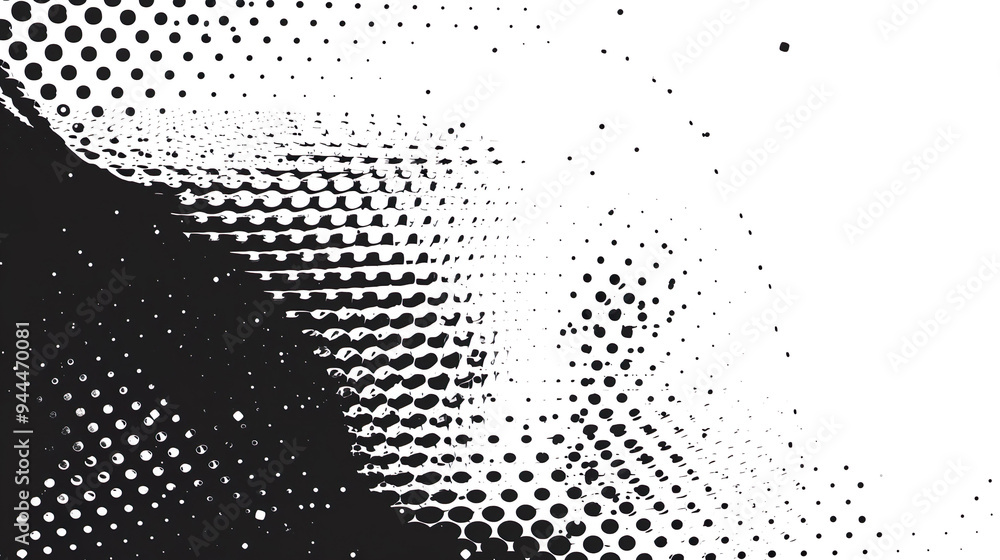 Halftone Dot Pattern with Light Burst on White Background Halftone Dot Pattern with Light Burst on White Background