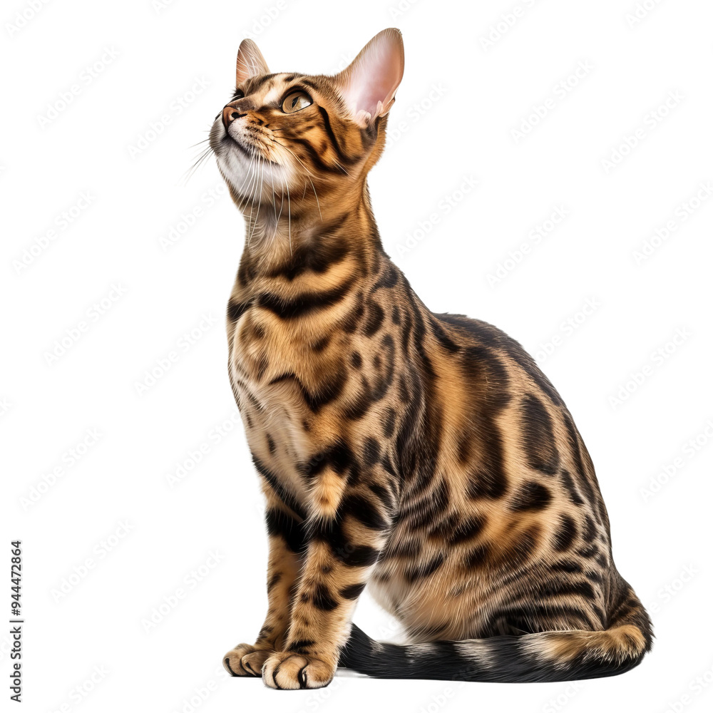bengal cat isolated on white bengal cat isolated on white