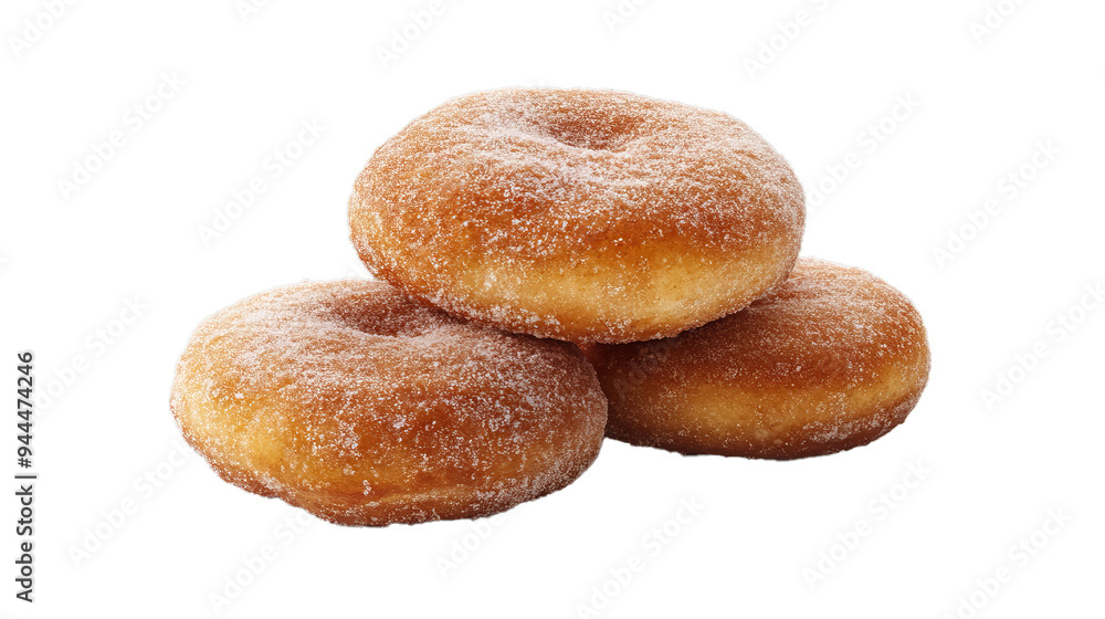 Malasadas isolated on white background, PNG Malasadas isolated on white background, PNG
