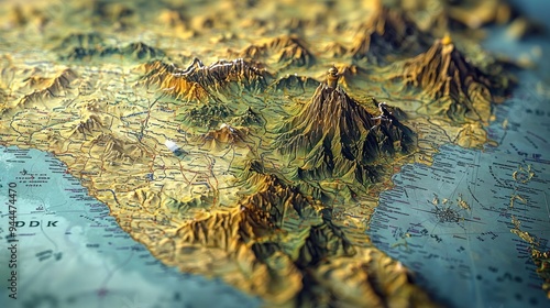 Pakistan Map, real Map of Pakistan 3d illustration photo