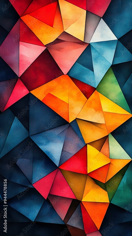 Vibrant abstract wallpaper with glossy geometric shapes and modern design background Vibrant abstract wallpaper with glossy geometric shapes and modern design background
