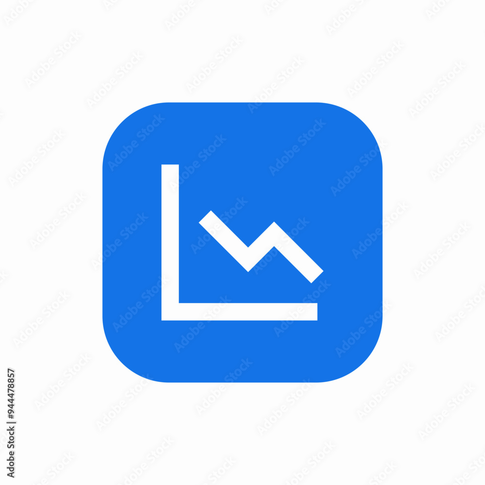 finance chart down statistics icon finance chart down statistics icon