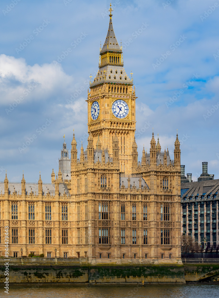 Houses of parliament and Big Ben tower with Thames river, London, UK Houses of parliament and Big Ben tower with Thames river, London, UK