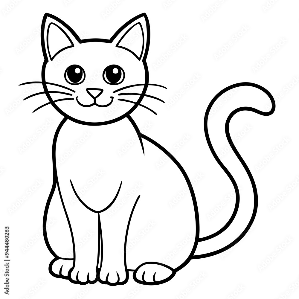 Halloween cat line art vector illustration, Halloween outline vector
Halloween cat line art vector illustration, Halloween outline vector
