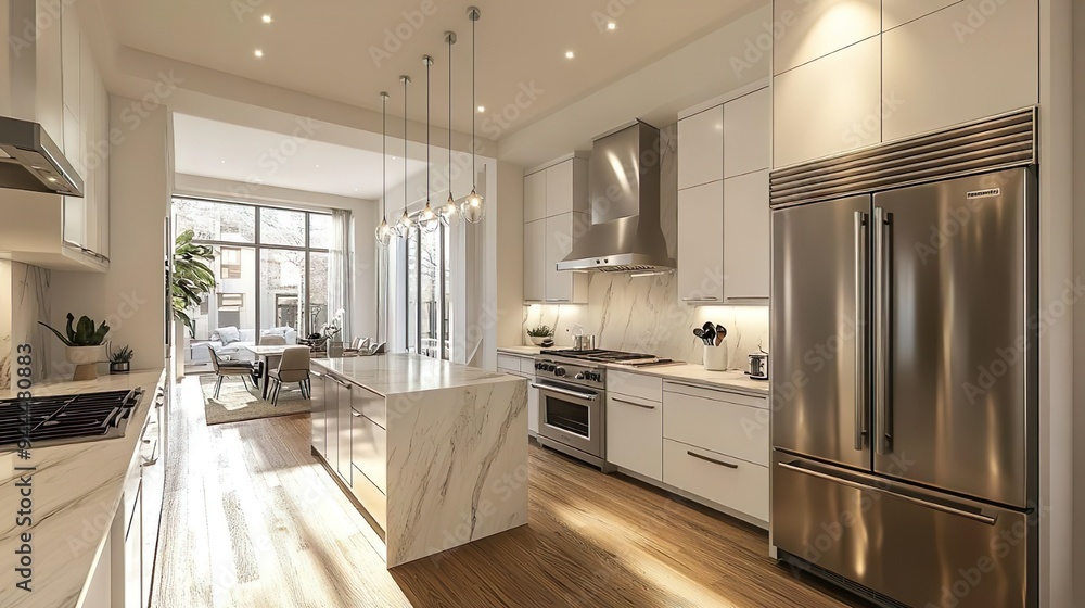 Sophisticated kitchen design with contemporary elements and high-end stainless steel appliances picture Sophisticated kitchen design with contemporary elements and high-end stainless steel appliances picture