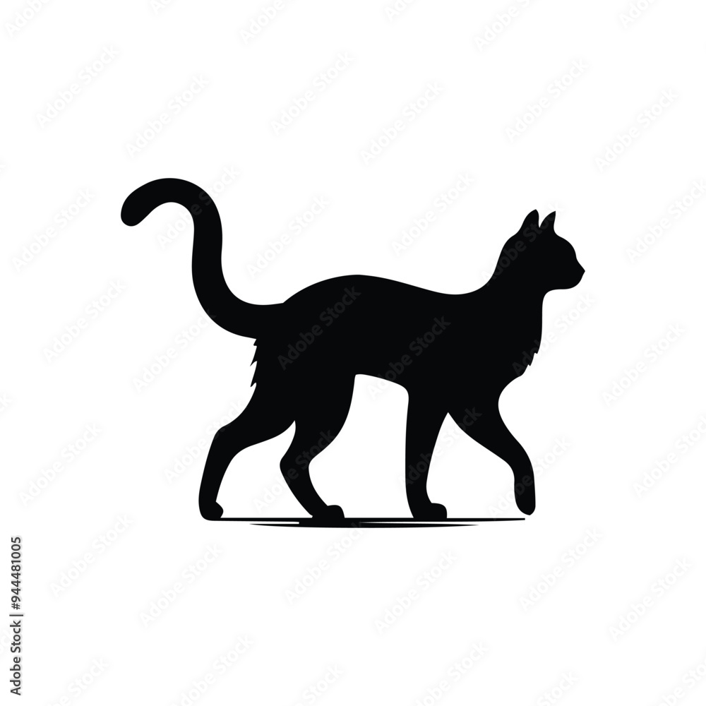 Whiskered Elegance Trendy Cat Silhouette Art Whiskered Elegance Trendy Cat Silhouette Art