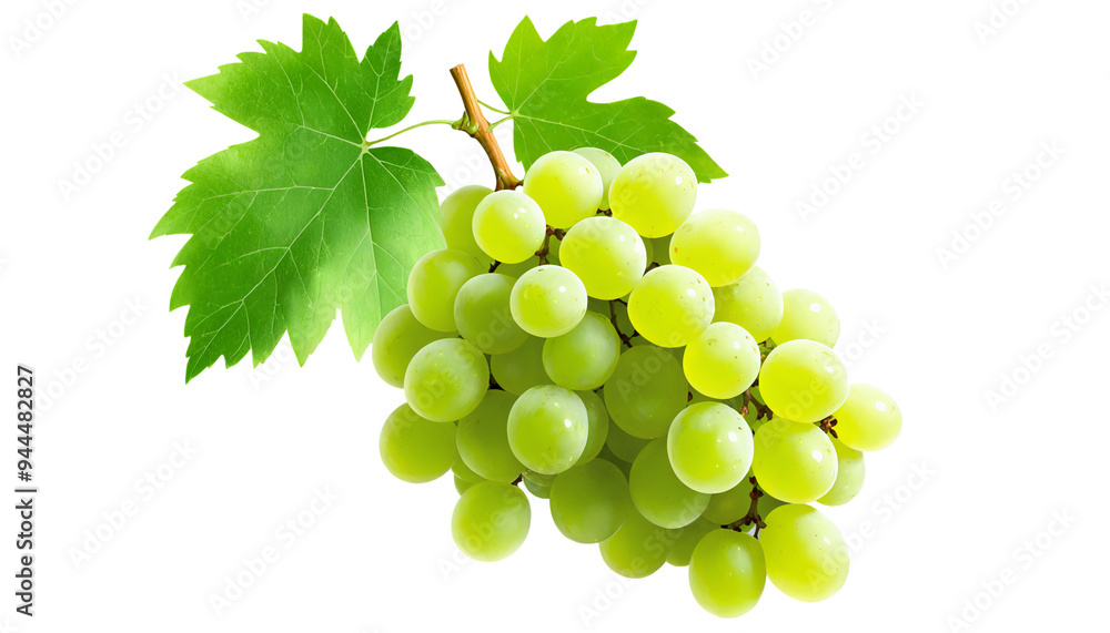 Green Grape Cluster on a transparent background Green Grape Cluster on a transparent background