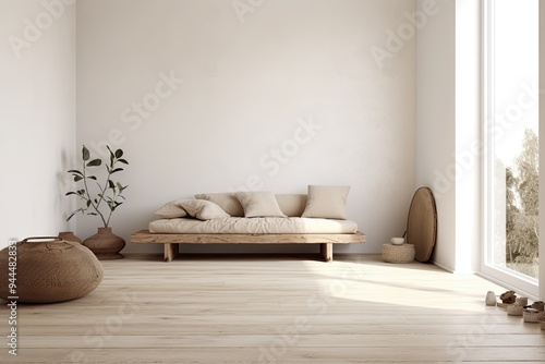 Ultra modern living room designed to be a virtual gallery for your personal art	
