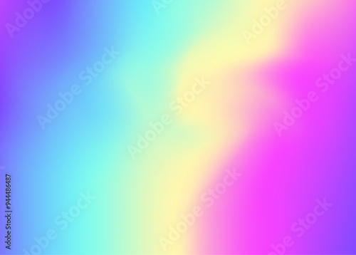 Hologram Gradient. Graphic Fluid. Blur Concept. Shiny Gasoline Invitation. Blue Neon Texture. Pearlescent Background. Iridescent Background. Cosmos Cover. Purple Hologram Gradient