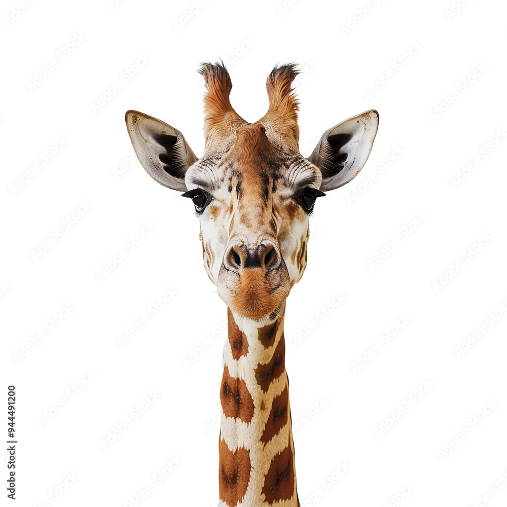 Fototapeta premium giraffe isolated on white background