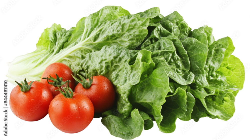 Romaine lettuce vegetable isolated Tomatoes high quality with white background, isolate on transparency background png Romaine lettuce vegetable isolated Tomatoes high quality with white background, isolate on transparency background png