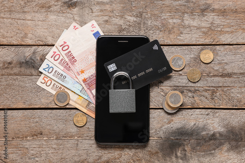Mobile phone with padlock, ...