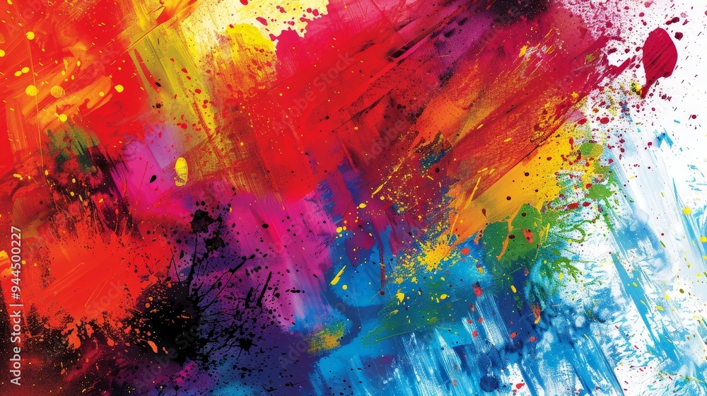 Abstract colorful art with brush strokes. Abstract colorful art with brush strokes.