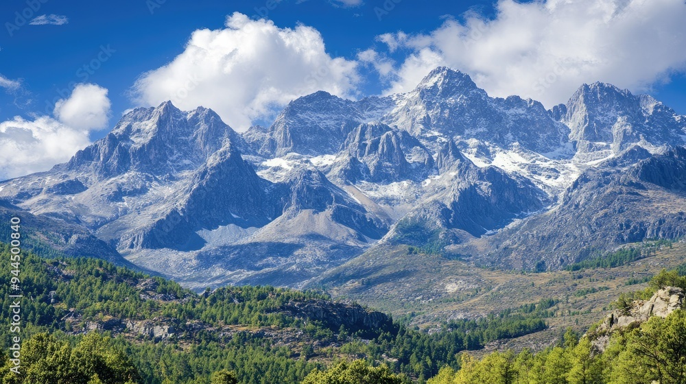 majestic mountain range under a clear blue sky majestic mountain range under a clear blue sky